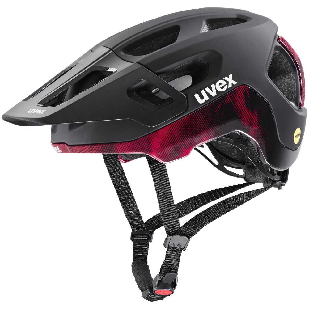 Kask rowerowy Uvex React MIPS 10 black-ruby red matt