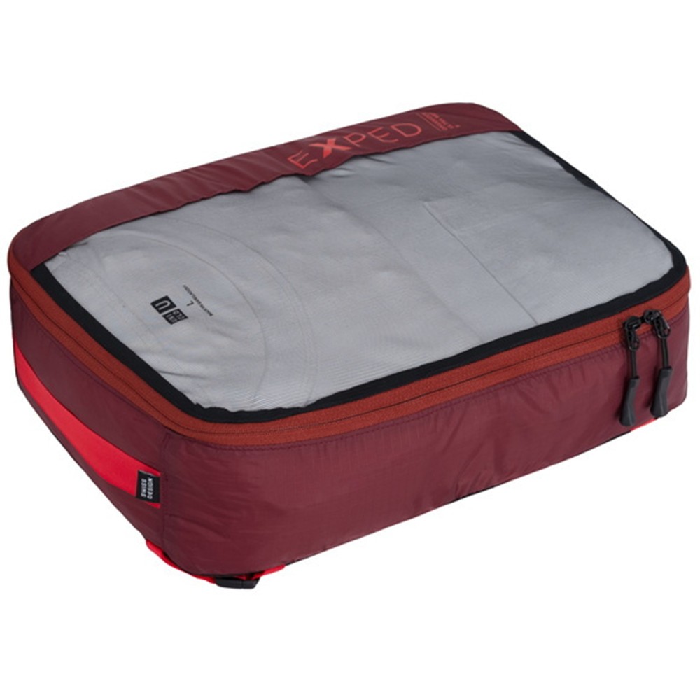 Organizer na ubrania z siatką Exped Ultra Mesh 9L bordowy