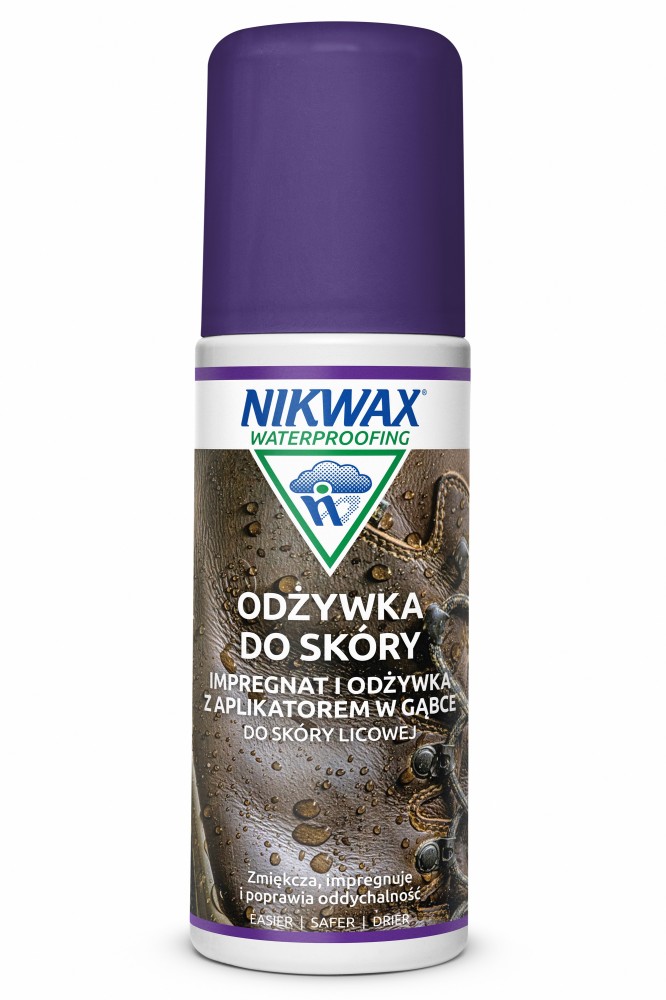 Impregnat odżywka do skóry licowej Nikwax 125ml gąbka