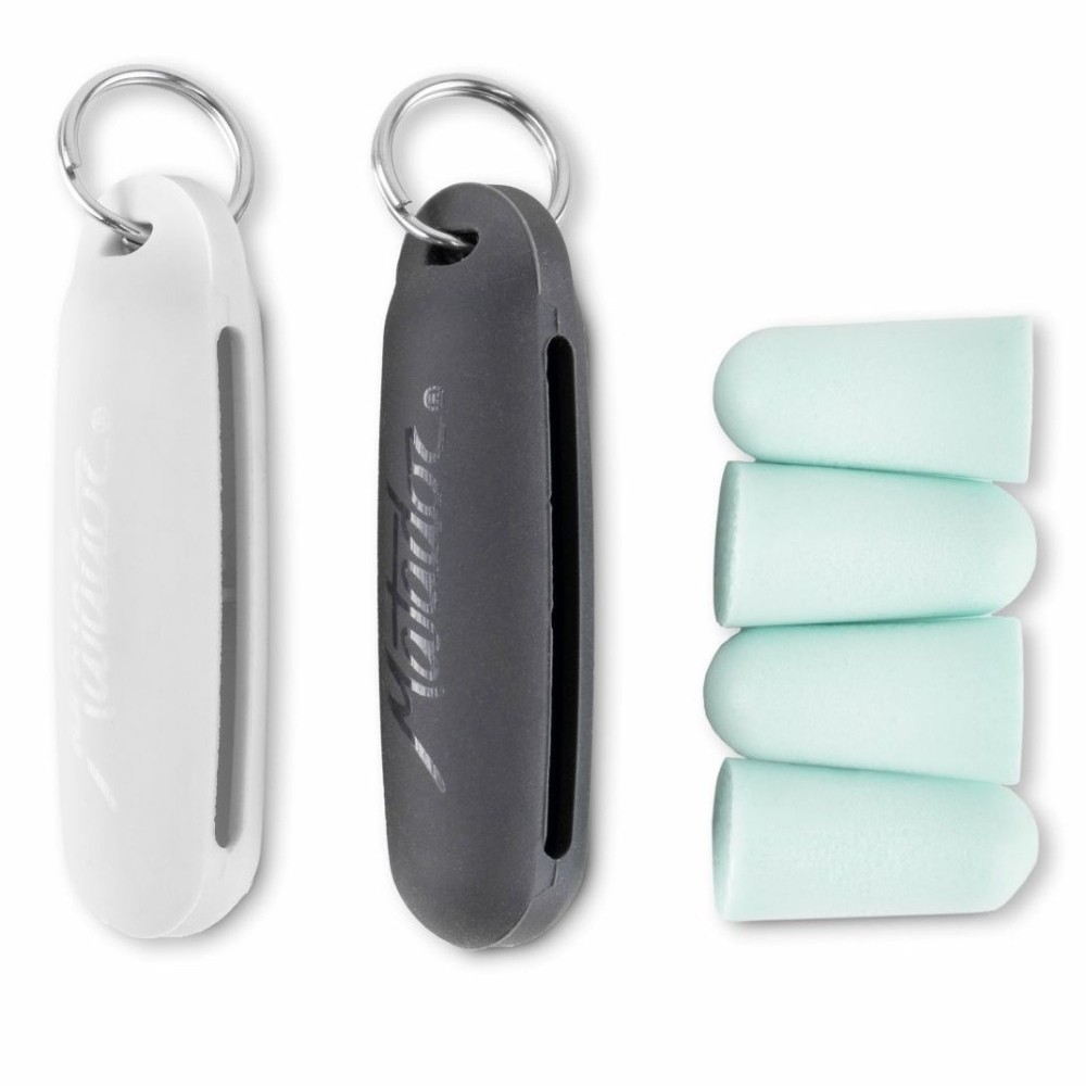Zestaw stoperów zatyczek podróżnych do uszu w silikonowym etui Matador Travel Earplugs Kit charcoal-light grey