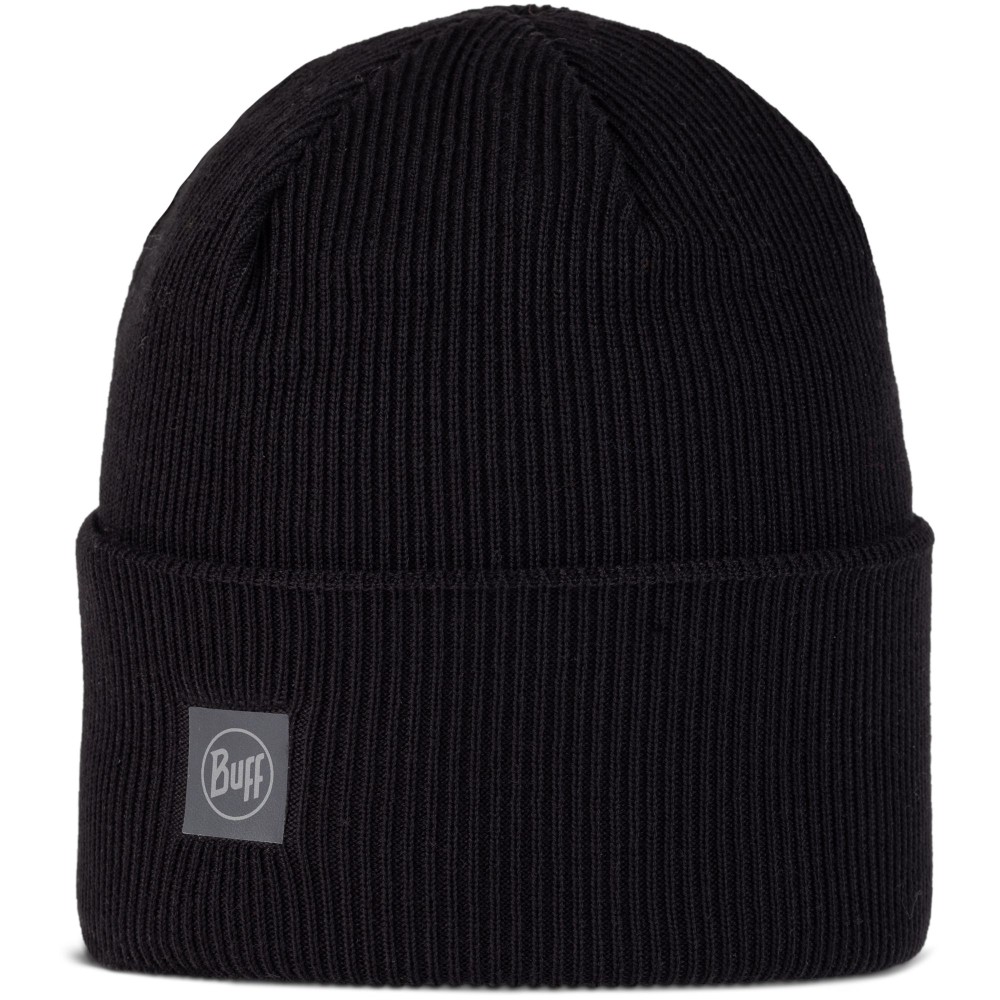 Czapka zimowa dla osób aktywnych Buff Crossknit Beanie Solid Black (