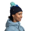 Czapka zimowa z pomponem i motywem gór Buff Knitted Beanie Tatik Night Blue