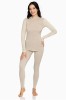 Komplet bielizny termoaktywnej damskiej z wełny merino i bambusa Viking Novena Lady Set 8200 beżowy
