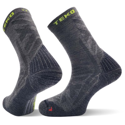 Skarpety z wełną merino Teko ecoHIKE Triaxial  Discovery Light Half Cushion 2.0 Granite 