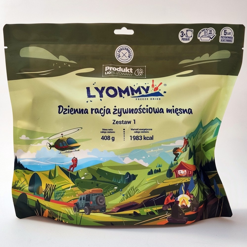 Dzienna racja żywnościowa mięsna Lyommy 1983 kcal zestaw nr 1