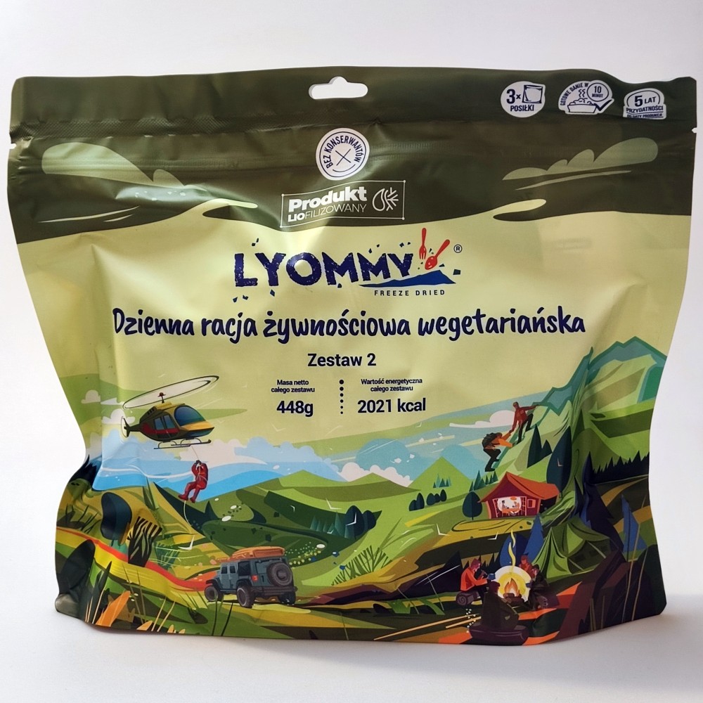 Dzienna racja żywnościowa wegetariańska Lyommy 2021 kcal zestaw nr 2