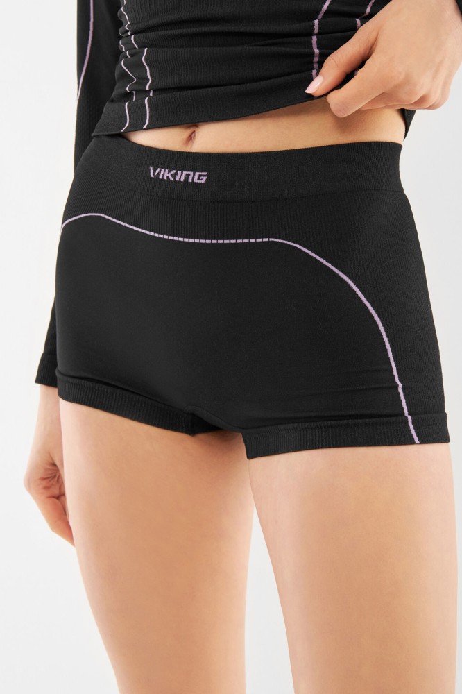 Bokserki damskie termoaktywne Viking Etna 2.0 Boxers Bamboo 0948 czarno-fioletowy