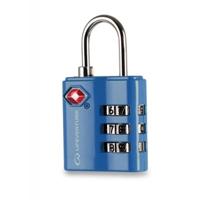 Kłódka turystyczna Lifeventure TSA Combi Lock Niebieska