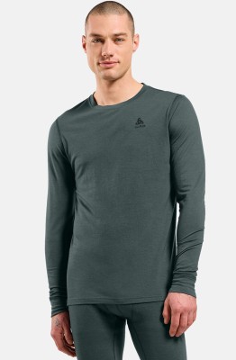 Koszulka męska termoaktywna z długim rękawem Odlo Merino 200 zielony