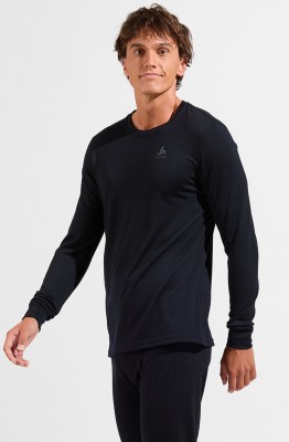 Koszulka męska termoaktywna z długim rękawem Odlo Merino 200 czarny