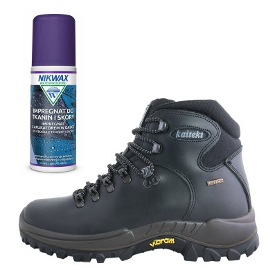Buty trekkingowe męskie Kaiteki 10303 czarny w zestawie z impregnatem