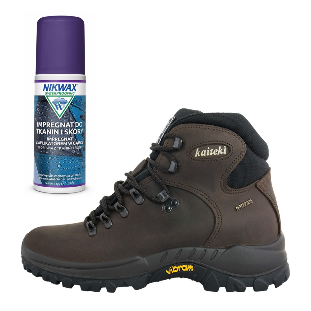 Buty trekkingowe damskie Kaiteki 10303 brązowy w zestawie z impregnatem