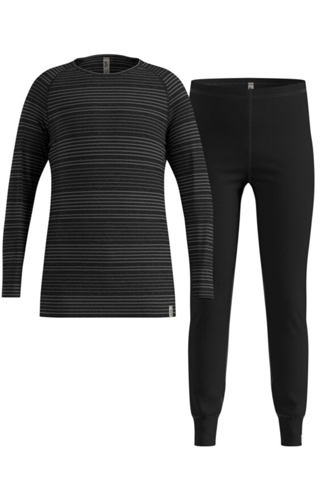 Komplet bielizny termoaktywnej dziecięcej Odlo Active Warm Set long 159449/60066 czarny