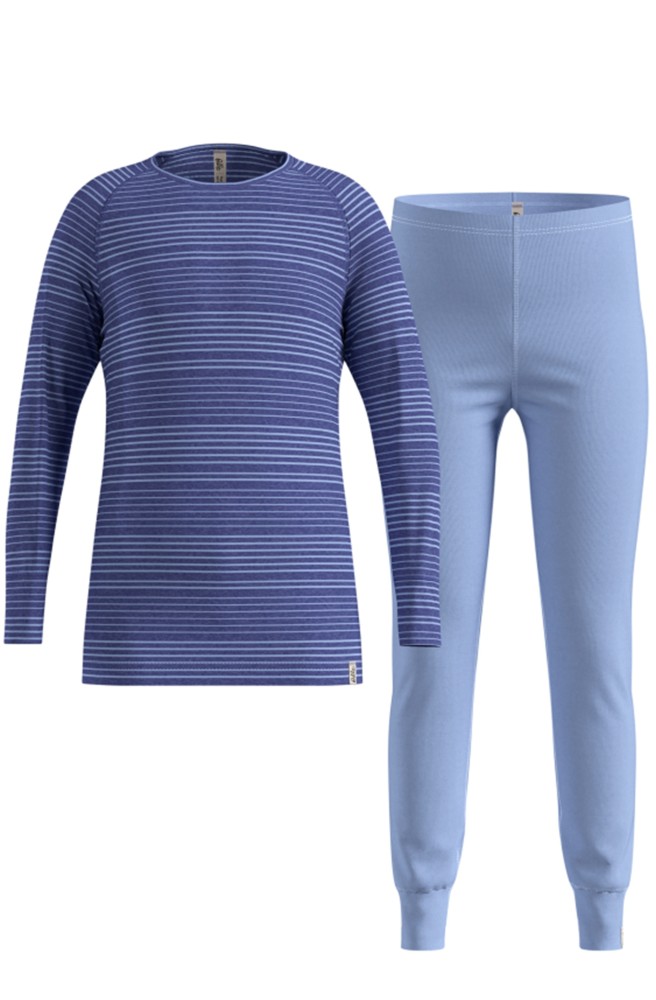 Komplet bielizny termoaktywnej dziecięcej Odlo Active Warm Set long 159449/21803 niebieski