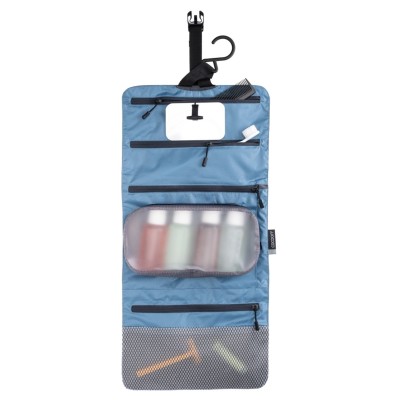 Kosmetyczka podróżna wisząca Cocoon Hanging Toiletry Kit Minimalist Light phantom black-ash blue