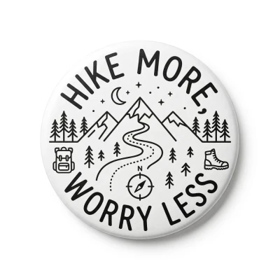 Przypinka turystyczna Mohilo Hike more worry less 32mm