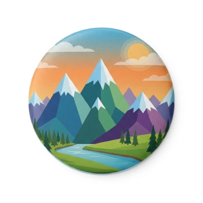 Przypinka metalowa Mohilo Górski poranek 58mm