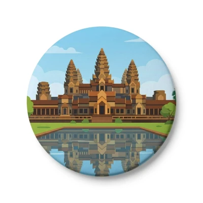 Przypinka metalowa Mohilo Angkor Wat 32mm