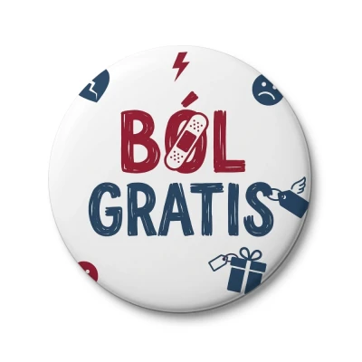 Przypinka metalowa Mohilo Ból gratis 32mm