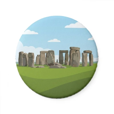 Przypinka metalowa Mohilo Stonehenge Wielka Brytania 32mm