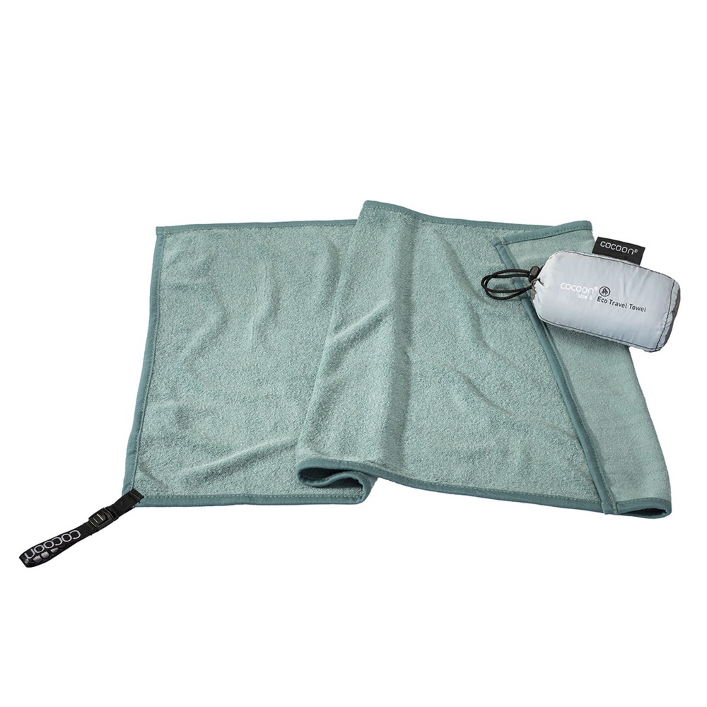 Ręcznik szybkoschnący z mikrofibry Cocoon Eco Travel Towel Lyocell S 60 x 30 cm nile green