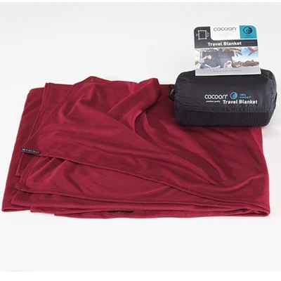 Koc kompaktowy podróżny Cocoon Travel Blanket Coolmax 180 x 140 cm monk's red