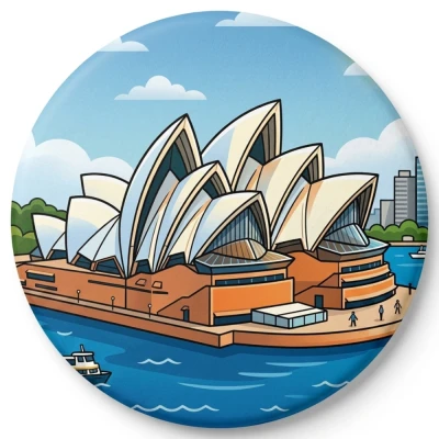 Przypinka button Mohilo Opera w Sydney 58mm
