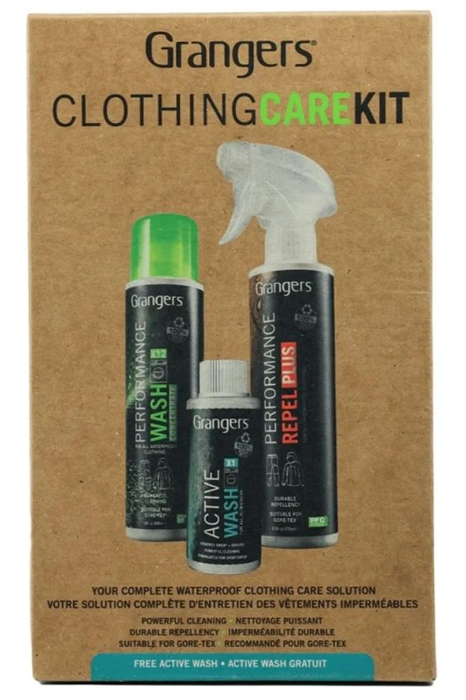 Zestaw do prania i impregnacji odzieży turystycznej Granger's Clothing Care Kit Plus koncentrat