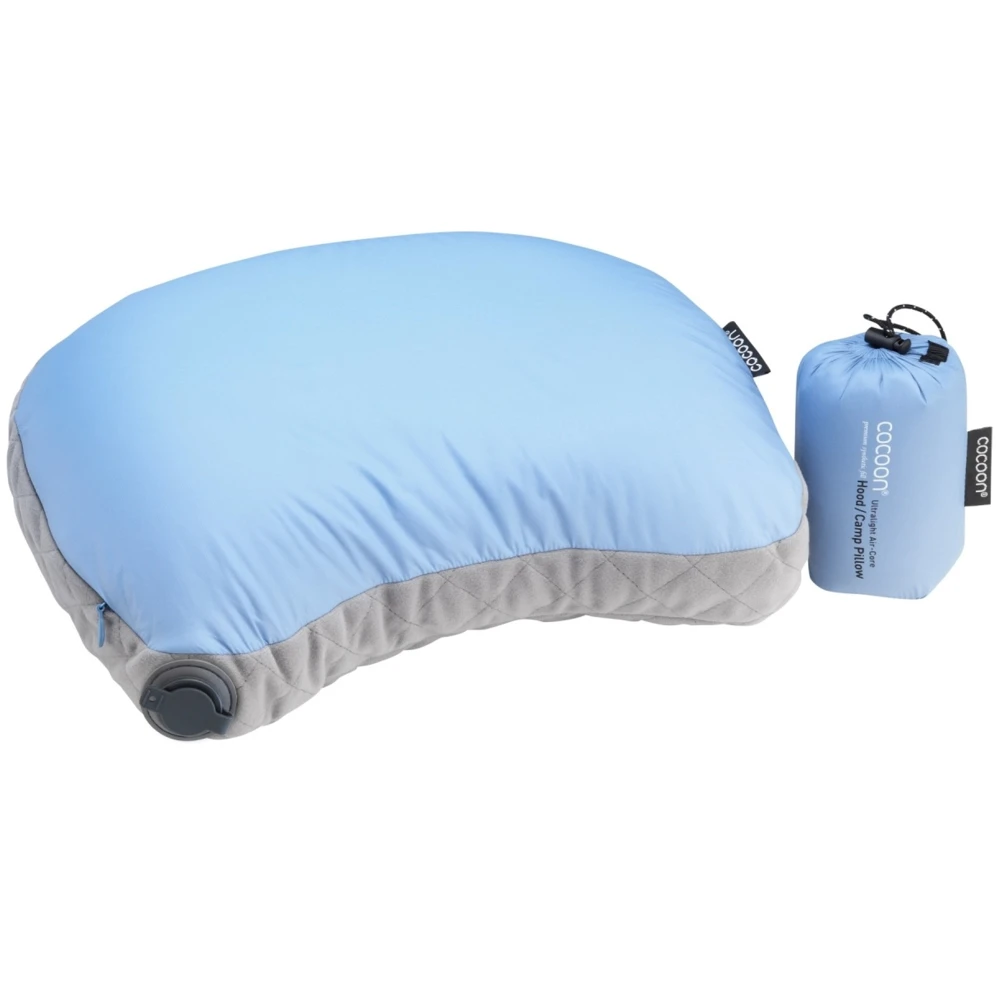 Poduszka podróżna Cocoon Air-Core Hood Camp Pillow light-blue-grey