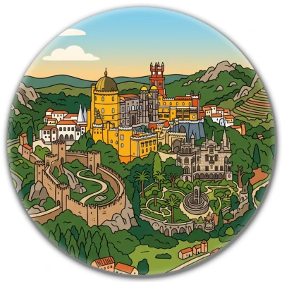 Przypinka pin Mohilo Sintra Portugalia 32mm