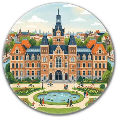 Przypinka button Mohilo Rijksmuseum Holandia 32mm