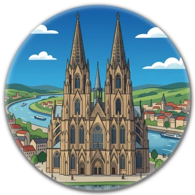 Przypinka button Mohilo Katedra w Kolonii Niemcy 32mm