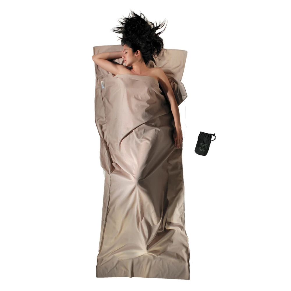 Wkładka podróżna z bawełny egipskiej i ochroną przed owadami Cocoon TravelSheet Egyptian Cotton Insect Shield sand