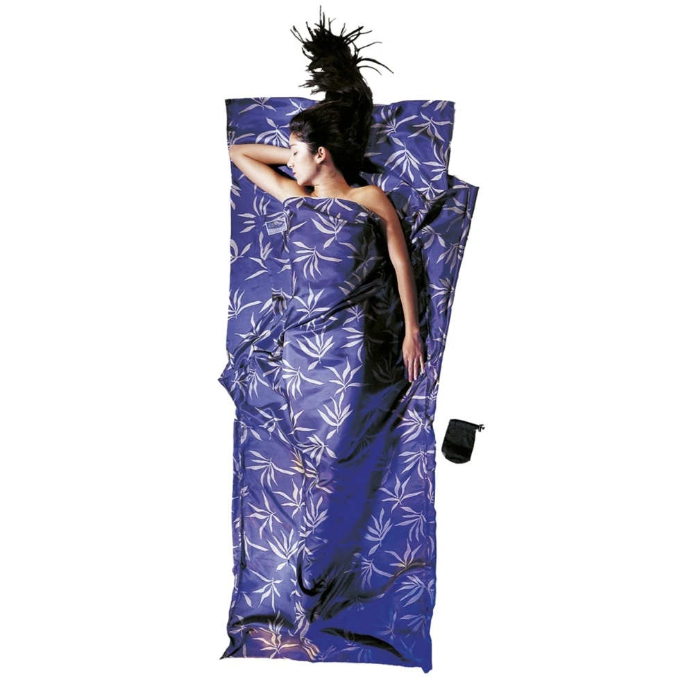 Wkładka podróżna jedwabna Cocoon TravelSheet Silk leaves