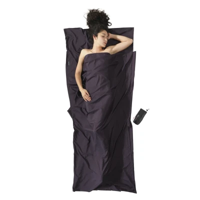 Wkładka podróżna jedwabna wzmacniana z ociepliną Cocoon TravelSheet Thermolight Silkweight volcano grey