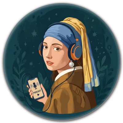 Przypinka pin Mohilo – Dziewczyna ze słuchawkami 58mm