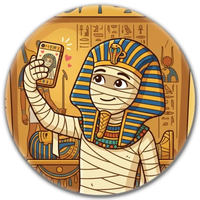 Przypinka pin Mohilo – Faraon selfie 32mm