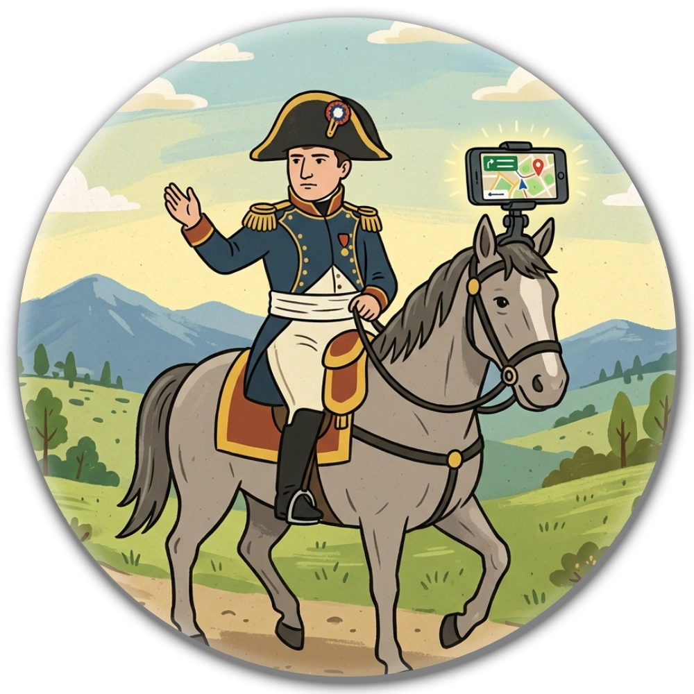 przypinak pin napoleon na koniu.webp