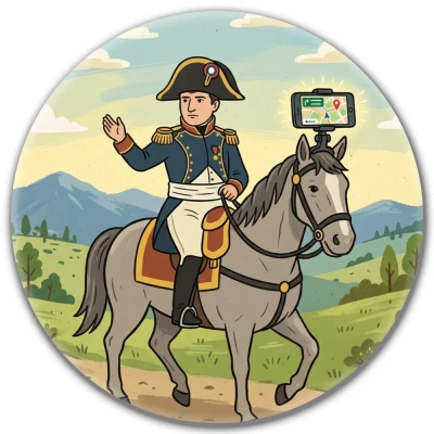 Przypinka pin Mohilo – Napoleon z nawigacją 32mm