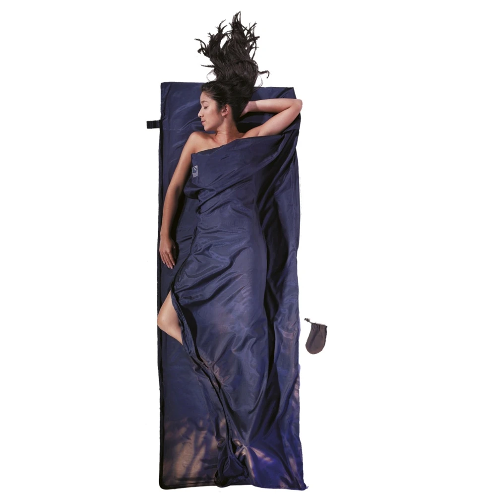 Wkładka podróżna jedwabno-bawełniana z dwukierunkowym zamkiem błyskawicznym YKK Cocoon TravelSheet Coupler Silk/Cotton tuareg