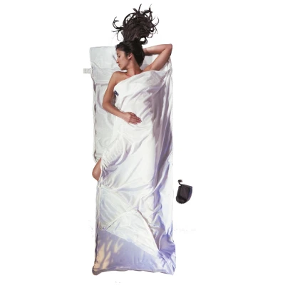 Wkładka podróżna jedwabno-bawełniana z dwukierunkowym zamkiem błyskawicznym YKK Cocoon TravelSheet Coupler Silk/Cotton natural