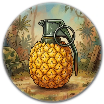 Przypinka pin Mohilo – Wybuchowy ananas 32mm