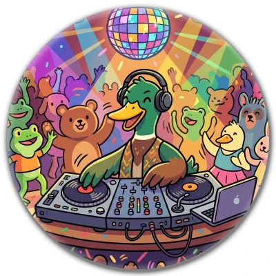 Przypinka pin Mohilo – DJ Kaczka: Party animals 32mm