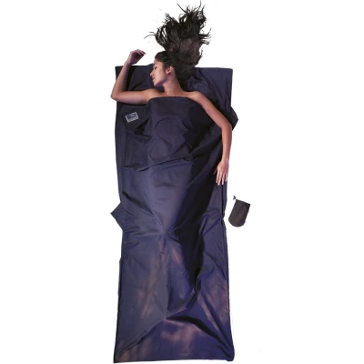 Wkładka podróżna z bawełny egipskiej Cocoon TravelSheet Egyptian Cotton tuareg- granatowy 