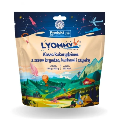 Liofilizat Lyommy Kasza kukurydziana z serem bryndza, kurkami i szynką 500g