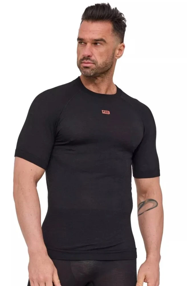 Koszulka termoaktywna męska Brubeck Active Merino SS1459M czarny
