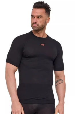  Koszulka termoaktywna męska Brubeck Active Merino SS1459M czarny