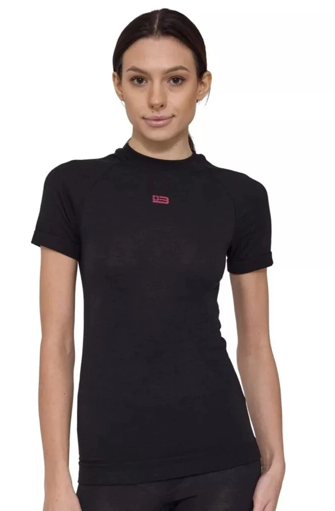 Koszulka termoaktywna damska Brubeck Active Merino SS1458W czarny