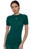 Koszulka termoaktywna damska Brubeck Active Merino SS1458W zielony