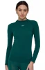 Koszulka termoaktywna damska Brubeck Active Merino LS1734W zielony